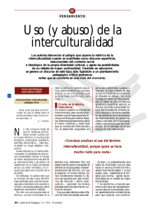 Uso (y abuso) de la interculturalidad. Cuadernos de Pedagogía, 252