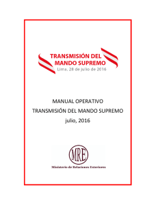 MANUAL OPERATIVO TRANSMISIÓN DEL MANDO SUPREMO