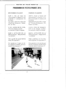 Page 1 Arzºs "ss jº: " ss ºf. 33 s"¿és PROGRf DE FESTES)"G0S