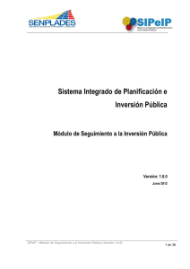 Sistema Integrado de Planificación e Inversión Pública