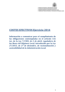 COSTES EFECTIVOS Ejercicio 2014