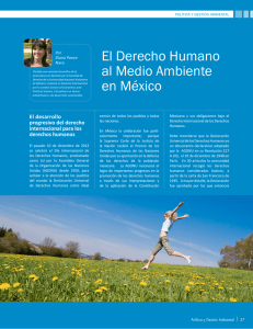 El Derecho Humano al Medio Ambiente en México