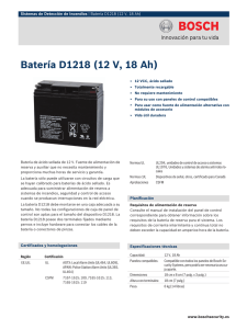Batería D1218 (12 V, 18 Ah)