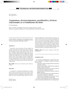 Acupuntura, electroacupuntura, moxibustión y técnicas relacionadas