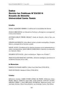 Índice Revista Ius Publicum Nº33/2014 Escuela de Derecho