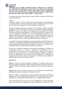 PROCESO PARA CUBRIR TEMPORALMENTE, MEDIANTE EL