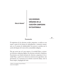 Los diversos orígenes de la cuestión campesina en