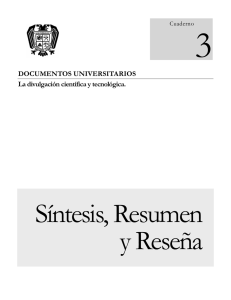 DOCUMENTOS UNIVERSITARIOS La divulgación científica y