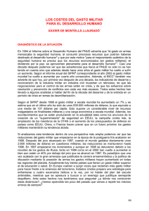 los costes del gasto militar para el desarrollo humano