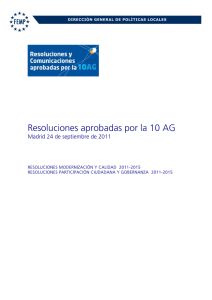 Resoluciones aprobadas por la 10 AG