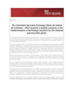 The Colombian Securities Exchange (Bolsa de Valores de