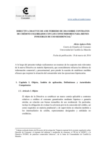 Directiva 2014/17/UE de 4 de febrero de 2014 sobre