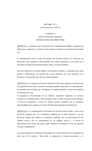 LEY XIX – º 2 (Antes Decreto Ley 568/71) CAPÍTULO I