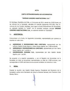 Page 1 ACTA JUNTA EXTRAORDINARIA DE ACCIONISTAS