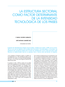 la estructura sectorial como factor detemrinante de la intensidad