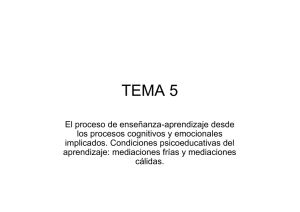 Tema 2. El proceso de enseñanza-aprendizaje desde