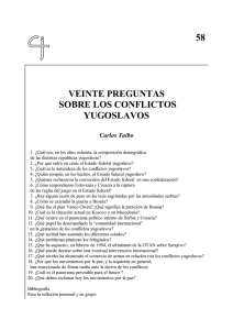 Veinte preguntas sobre los conflictos yugoslavos