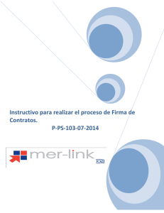 P-PS-103-07-2014 FIRMA DE CONTRATOS. El - Mer-Link