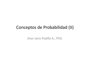 Conceptos de Probabilidad (II) - de Jhon Jairo Padilla Aguilar