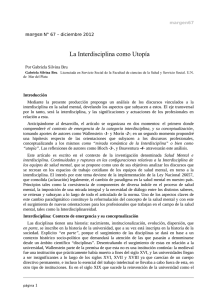 La Interdisciplina como Utopía - Portal Margen de Trabajo Social y