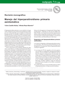 Manejo del hiperparatiroidismo primario asintomático