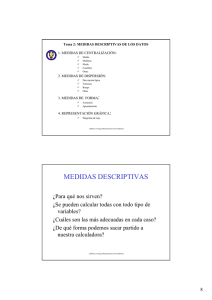 MEDIDAS DESCRIPTIVAS - Departamento de Estadística