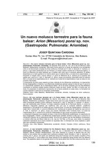 Un nuevo molusco terrestre para la fauna balear: Arion (Mesarion