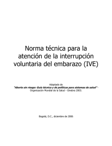 Norma técnica para la atención de la interrupción voluntaria del