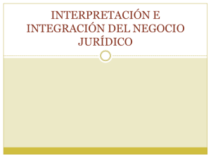 interpretación e integración del negocio jurídico