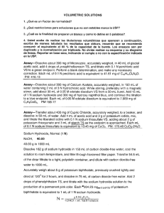 VOLUMETFilC SOLUTIONS 1. {Que es un Factor de normalidad? 2