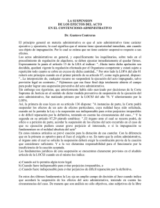 La suspensión de los efectos del acto en el contencioso