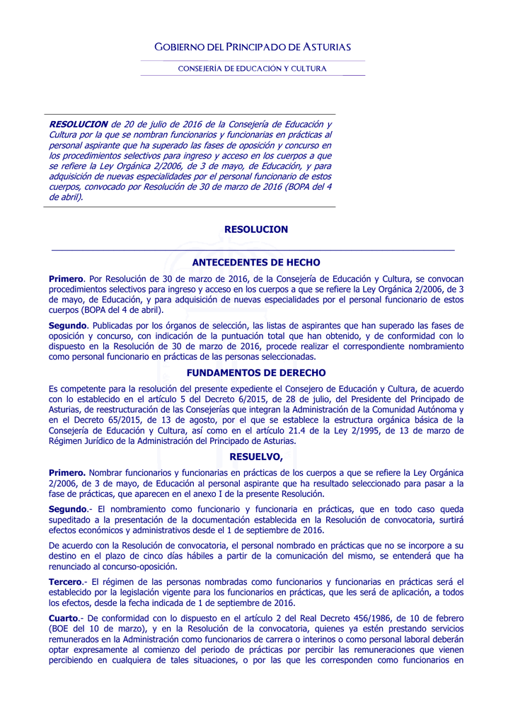 Consultar Resolución De Nombramiento