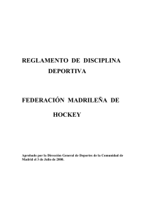 reglamento de disciplina - Federacion Madrileña de Hockey
