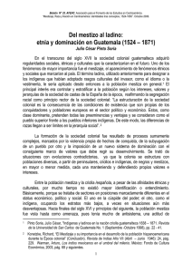 Del mestizo al ladino: etnia y dominaci&oacute;n en Guatemala (1524 &ndash; 1871)