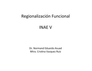 Regionalización Funcional INAE V