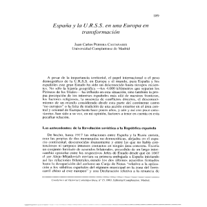 España y la URSS en una Europa en transformación