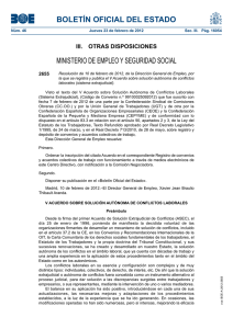 V Acuerdo sobre Solución Autónoma de Conflictos Laborales