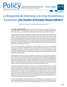 La Respuesta de Indonesia a la Crisis Económica y Financiera: ¿Ha