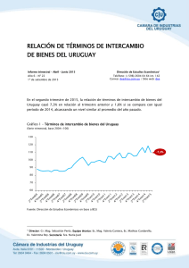 relación de términos de intercambio de bienes del uruguay