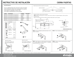 instructivo de instalación cierra puertas