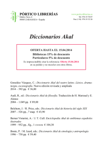Diccionarios Akal - Pórtico librerías