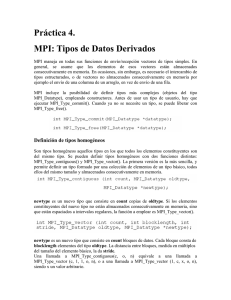 Práctica 4. MPI: Tipos de Datos Derivados