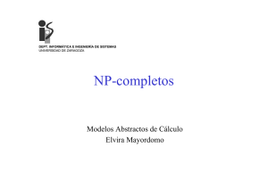 NP-completos - Universidad de Zaragoza