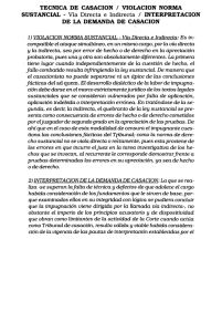 Page 1 TECNICA DE CASACION / VIOLACION NORMA