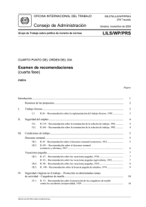 Examen de recomendaciones (cuarta fase)