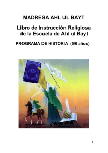 MADRESA AHL UL BAYT Libro de Instrucción Religiosa de la
