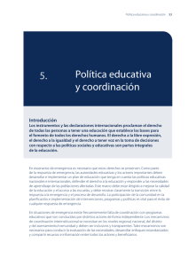Política educativa y coordinación 5.