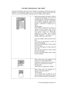 USO DEL PROGRAMA “EDC IDSE”