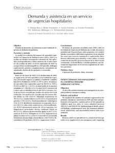 Demanda y asistencia en un servicio de urgencias hospitalario