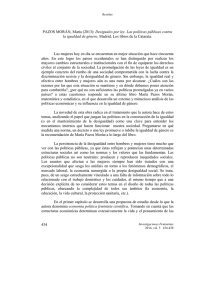 PAZOS MORÁN, María (2013): Desiguales por ley. Las políticas